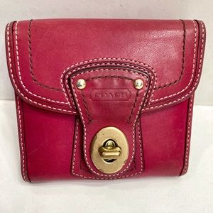 Authentic Coach Raspberry Pink Leather Wallet